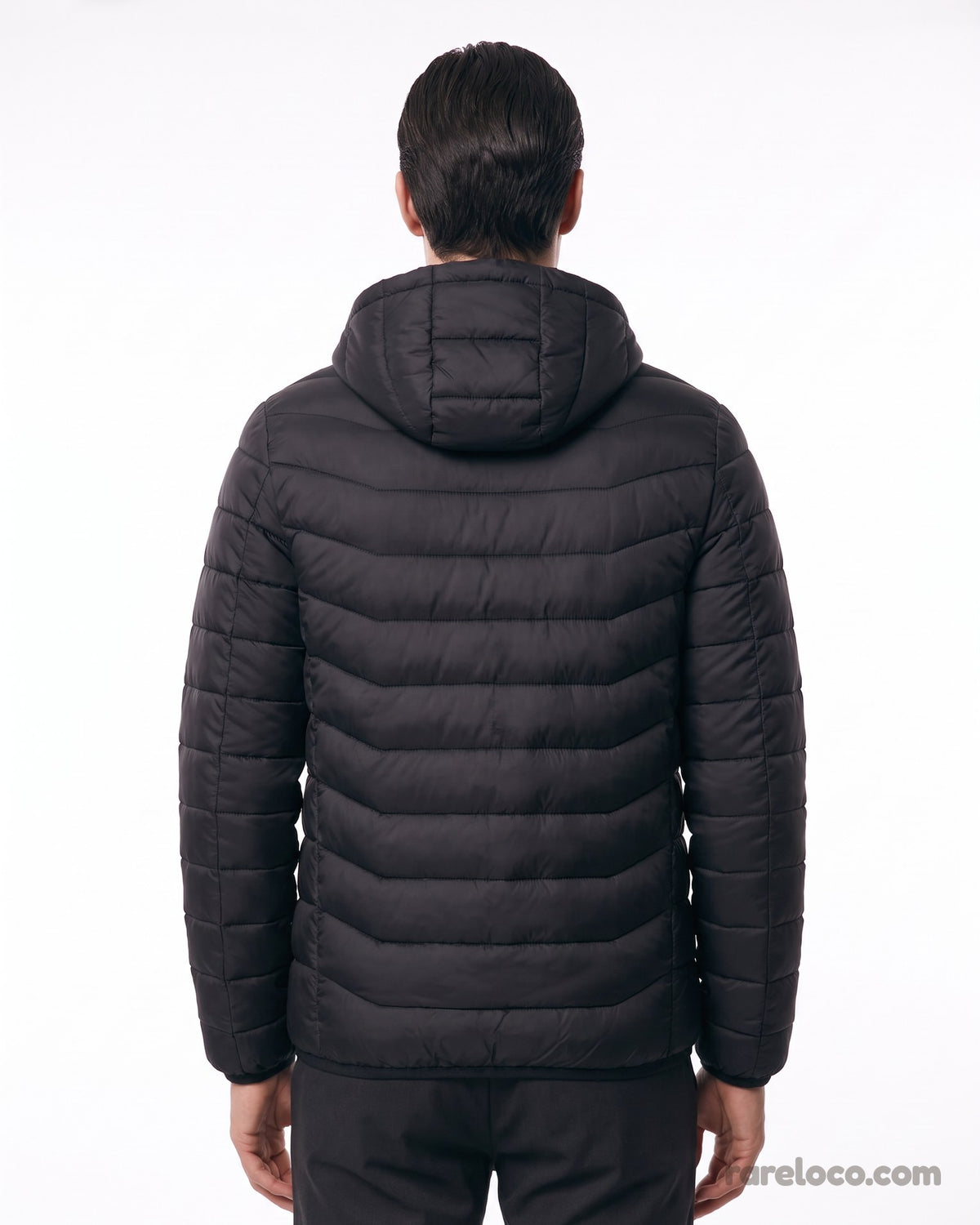 Black: three-quarter view, hood down