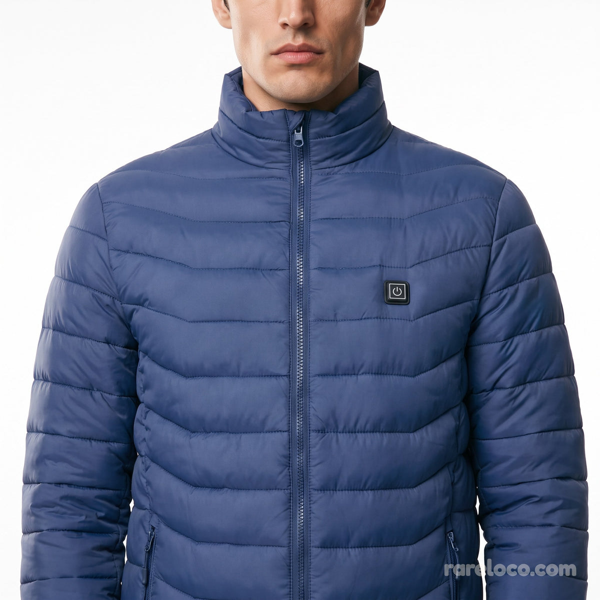 Blue: chest detail with the heating button