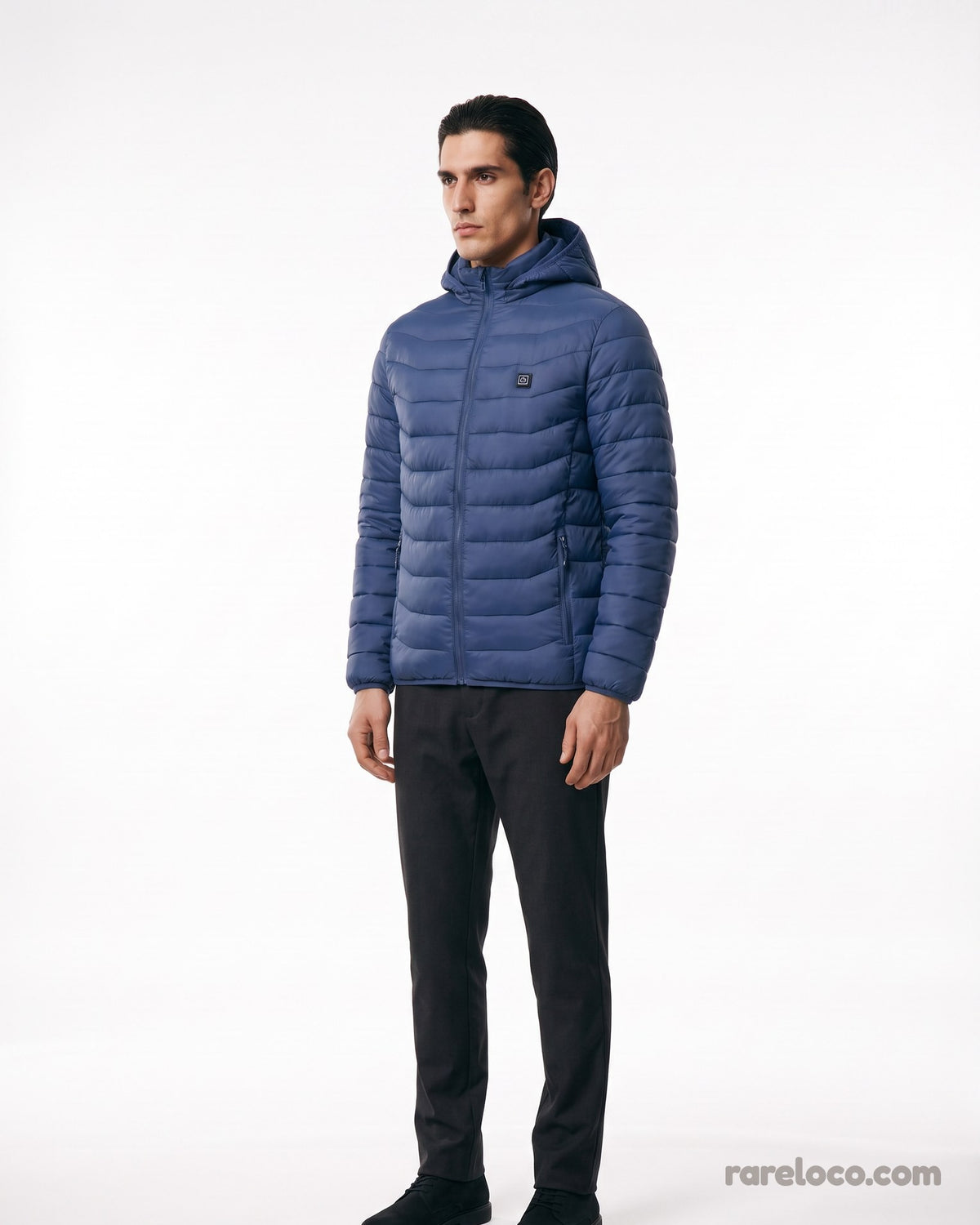 Blue: three-quarter view, hood down